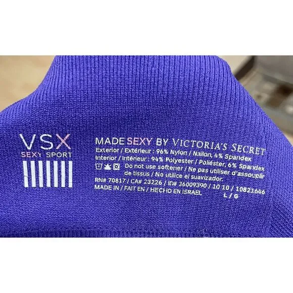 Victorias Secret sexy Sports bra Large Gray wireless Strappy Back Yoga Gym Sport - Picture 3 of 3